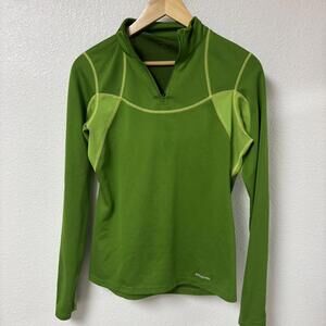 Patagonia Green Baselayer Capilene Quarterzip